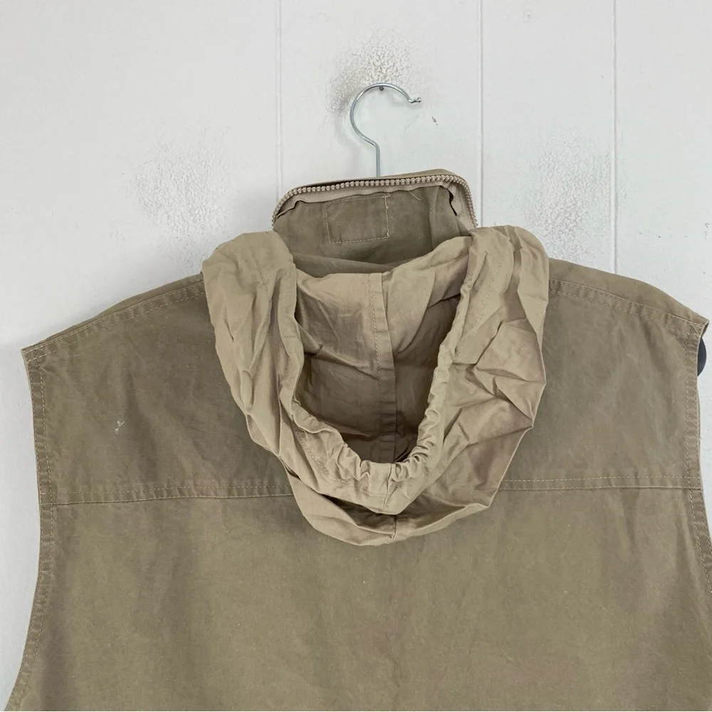 Banana Republic Vest Men’s L Vintage Brown Hong Kong Pockets‎ Zip Fishing Safari